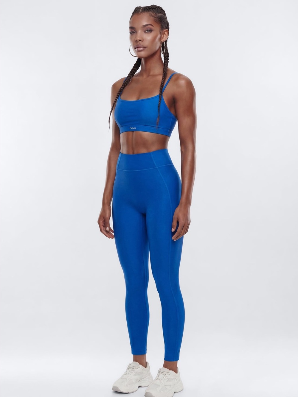 High Compression Cobalt Activewear Set - Sports Bra & High-Waist Leggings